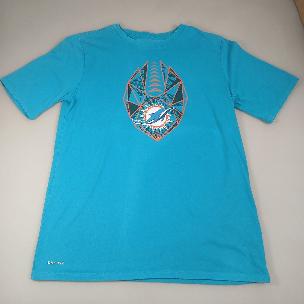 Nike Dri-FIT Miami Dolphins The Nike Tee T-Shirt - Aqua Blue - Size XL